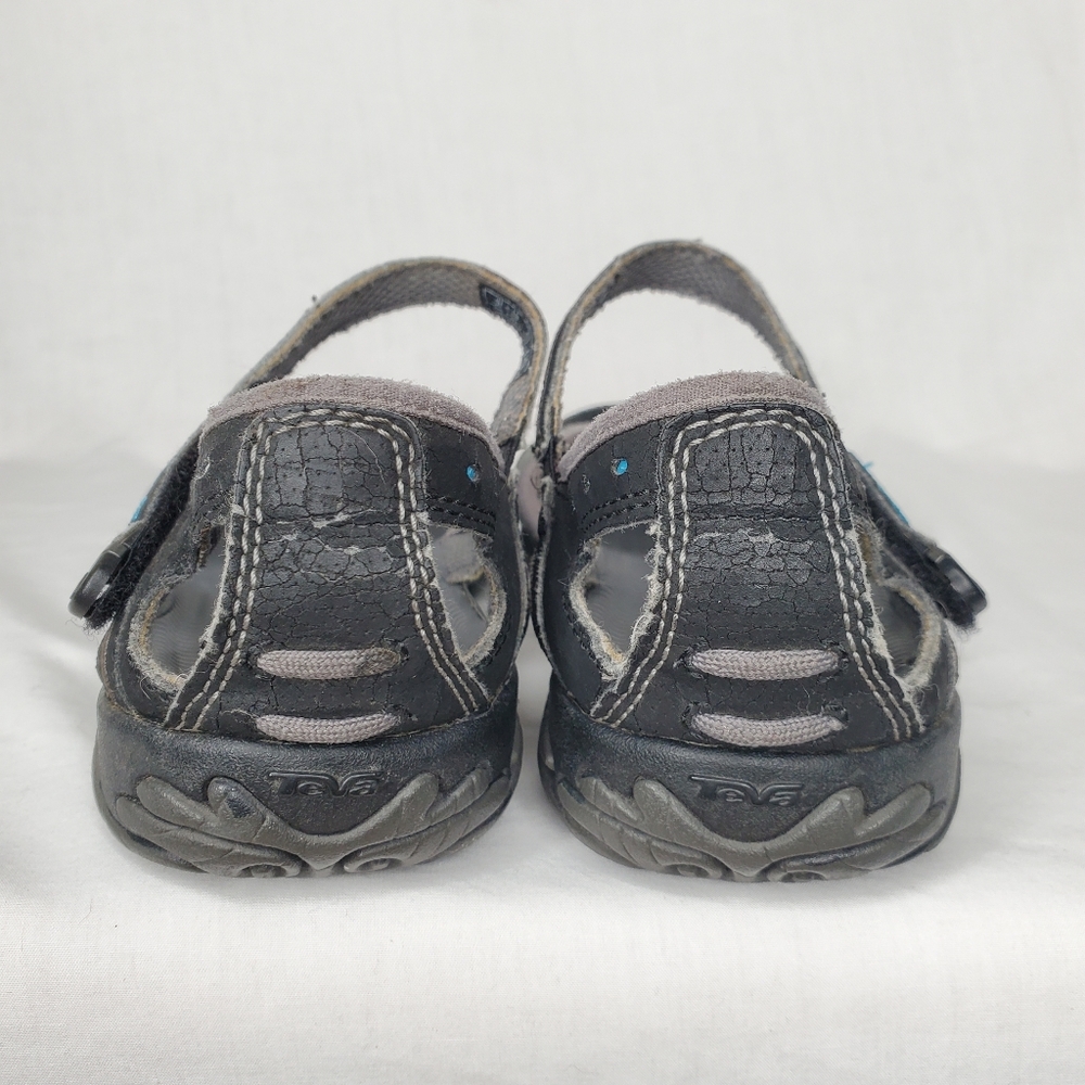 11) TEVA Westwater II Black Blue Grey Adjustable Sz. 7 - Picture 6 of 7